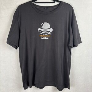 Port & Company Mini Cooper Hang On To Your Bowler Hat Graphic T-Shirt Black XL